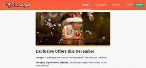 LeoVegas Casino's Christmas Bonus